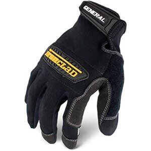 Utility Work Gloves Performance Fit Padded Palm Durable Black